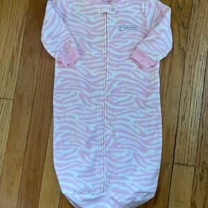 Pink Zebra Print Baby Sleep Sack